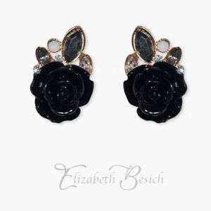 Black Rose Earrings
